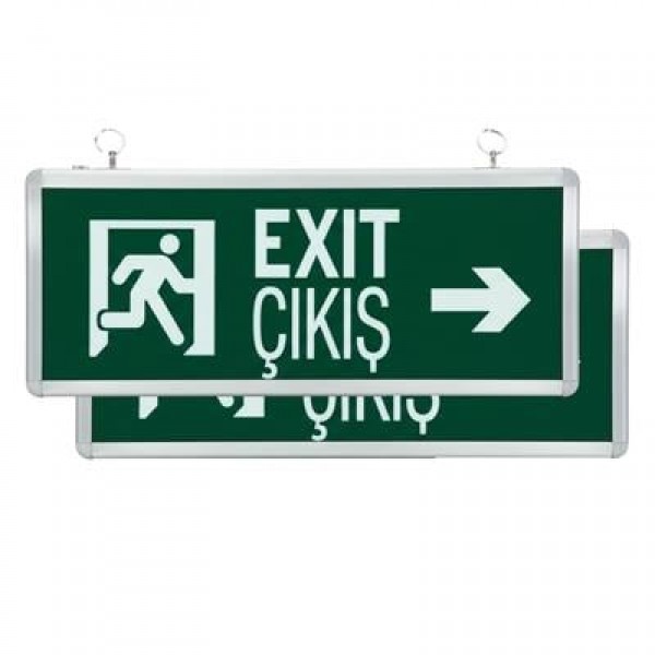 Horoz Robson HL330L 3 Watt 160 Lümen Şarjlı Acil Çıkış Sağ Sol EXIT Levhası Özellikleri (2'li Paket)