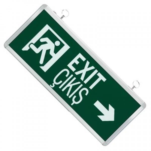 Horoz Robson HL330L 3 Watt 160 Lümen Şarjlı Acil Çıkış Sağ Sol EXIT Levhası Özellikleri (2'li Paket)