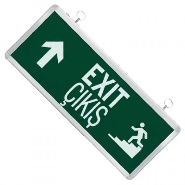 Horoz Robson HL330 3 Watt 160 Lümen Şarjlı Acil Çıkış Yukarı Merdiven EXIT Levhası Özellikleri (2'li Paket)