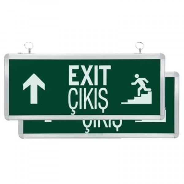 Horoz Robson HL330 3 Watt 160 Lümen Şarjlı Acil Çıkış Yukarı Merdiven EXIT Levhası Özellikleri (2'li Paket)