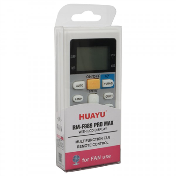 Huayu RM-F989 Pro Max Universal LCD Ekranlı Akıllı Vantilatör Kumandası