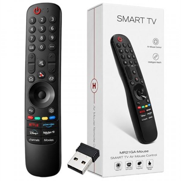 Huayu MR21GA-MOUSE AKB74855401 Netflix-Rakuten-Prime Video-Movies Tuşlu Air Mouse Sihirli Kumanda