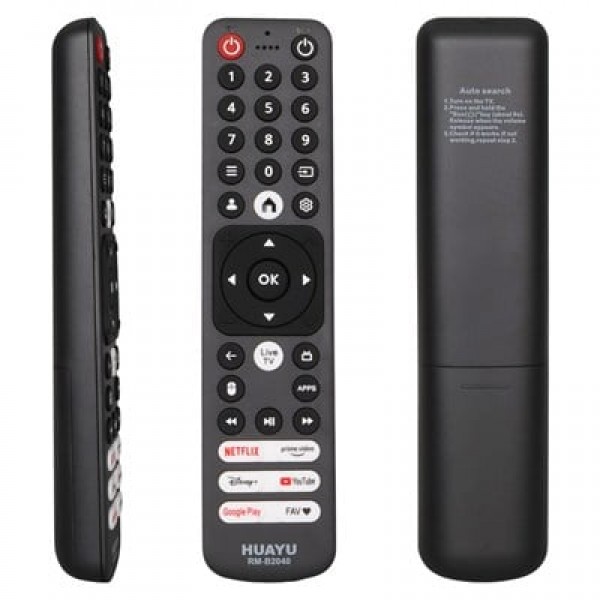  Huayu RM-B2040 Netflix-Youtube-Disney-Prime Video Tuşlu Universal Android Tv Box Kumanda