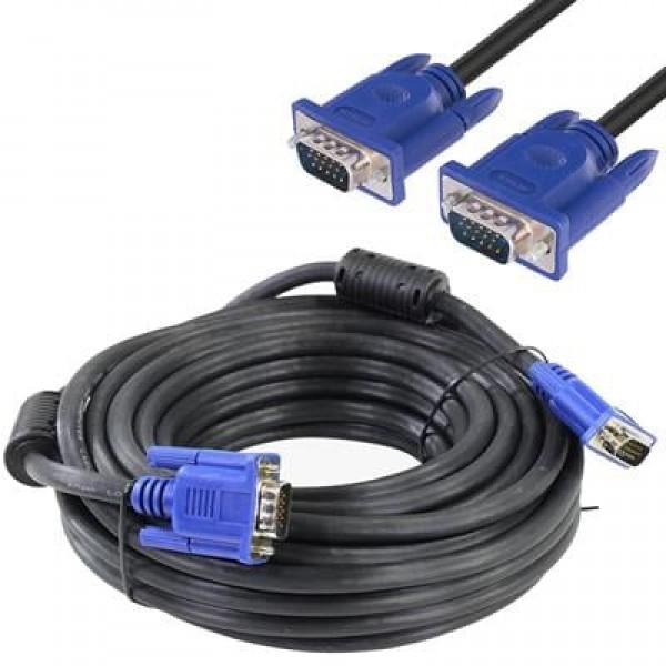Hytech HT-VGA15 15 Pin Erkek/Erkek 15 Metre Vga Görüntü Aktarma Kablosu             