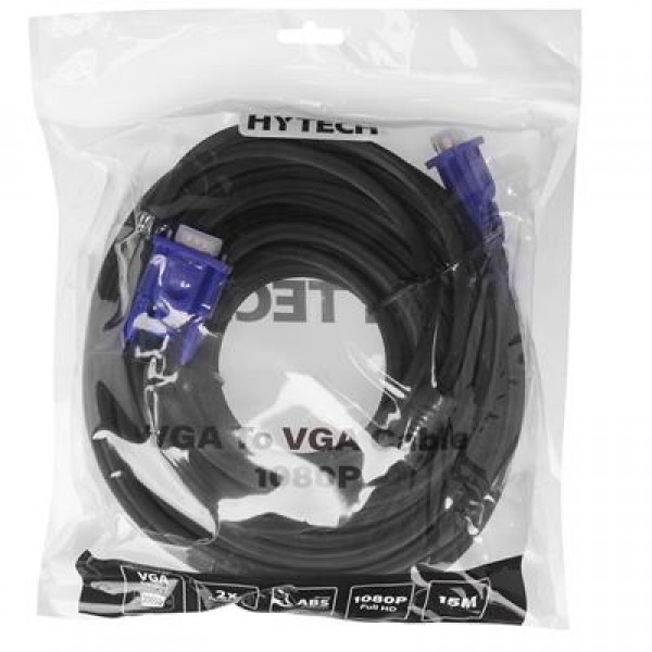 Hytech HT-VGA15 15 Pin Erkek/Erkek 15 Metre Vga Görüntü Aktarma Kablosu             
