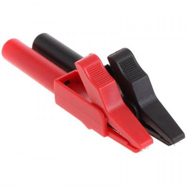 IC-243B 4Mm Banan Jak Girişli Krokodil CatII (2li Takım Siyah-Kırmızı)