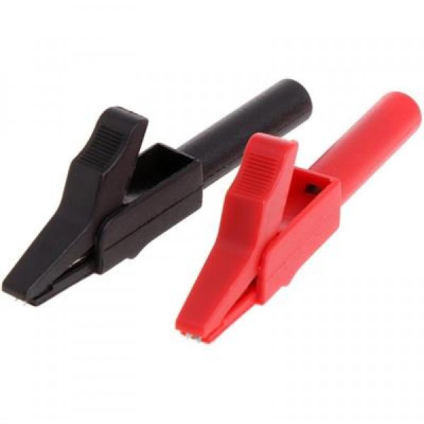 IC-243B 4Mm Banan Jak Girişli Krokodil CatII (2li Takım Siyah-Kırmızı)