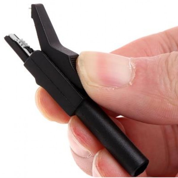 IC-243B 4Mm Banan Jak Girişli Krokodil CatII (2li Takım Siyah-Kırmızı)