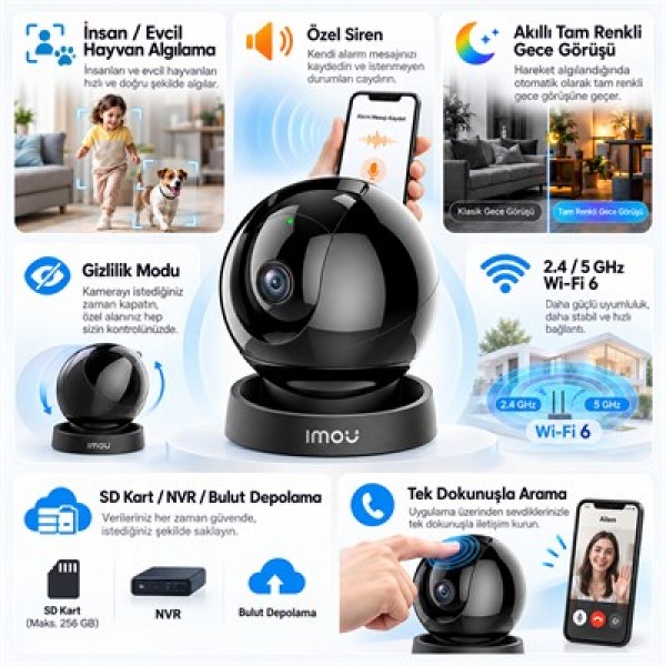 Imou IPC-S2DP-5R1S Rex 3D-R1 Akıllı Takip İki Yönlü Konuşma Gece Görüşlü 5MP Wİ-Fİ Kamera Imou IPC-S2DP-5R1S Rex 3D-R1 Akıllı Takip İki Yönlü Konuşma Gece Görüşlü 5MP Wİ-Fİ Kamera