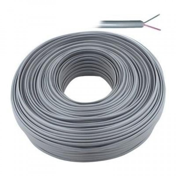 Lan LN-TEL44 Gri 2'li Flat Köken 100 Metre Telefon Kablosu