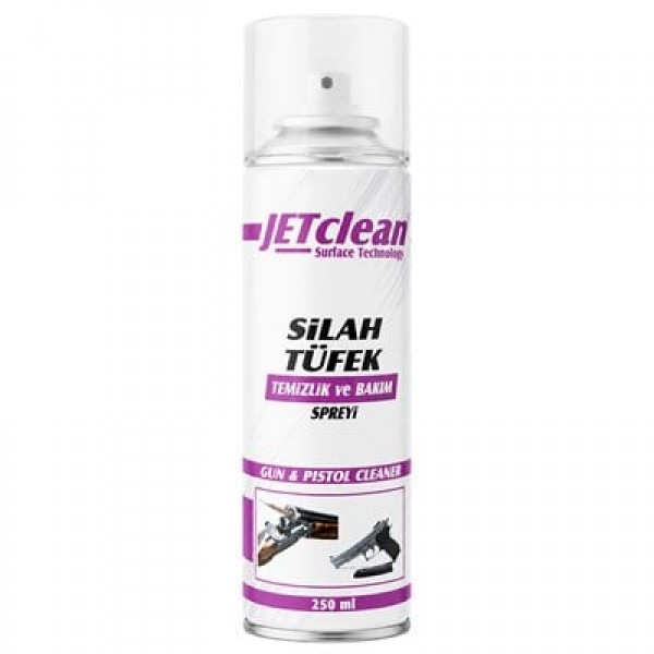 JETclean 250ml Silah ve Tüfek Temizlik Bakım Spreyi 4'ü 1 Arada Koruyucu Yağ ve Pas Sökücü JETclean 250ml Silah ve Tüfek Temizlik Bakım Spreyi 4'ü 1 Arada Koruyucu Yağ ve Pas Sökücü