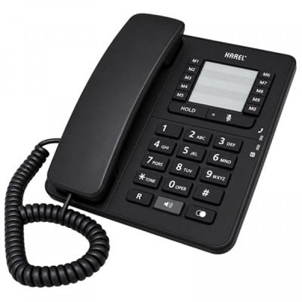 Karel TM-142 Analog Sabit Kablolu Ekransız Siyah Masaüstü Telefon Karel TM-142 Analog Sabit Kablolu Ekransız Siyah Masaüstü Telefon