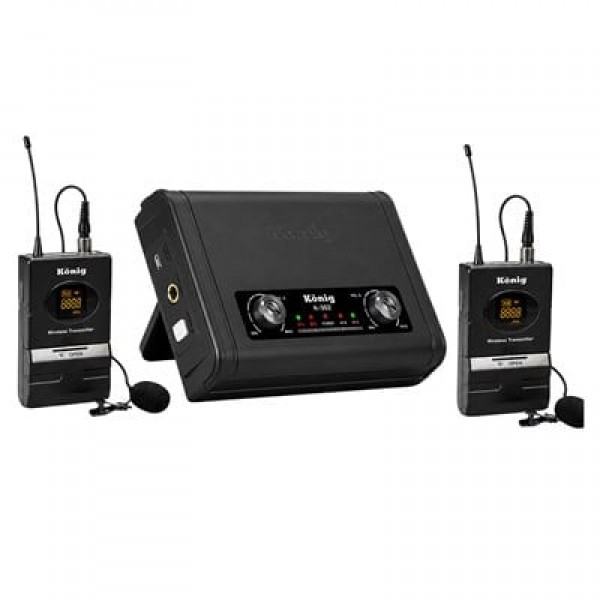 König K-302YY Kablosuz Yaka Mikrofon Seti (Yaka + Yaka UHF Çift Kanal) König K-302YY Kablosuz Yaka Mikrofon Seti (Yaka + Yaka UHF Çift Kanal)