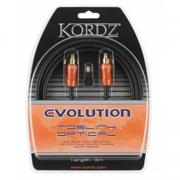 Kordz Evolution EVO-TL0300 3 Metre Metal Başlı Toslink Fiber Optik Ses Kablosu Kordz Evolution EVO-TL0300 3 Metre Metal Başlı Toslink Fiber Optik Ses Kablosu