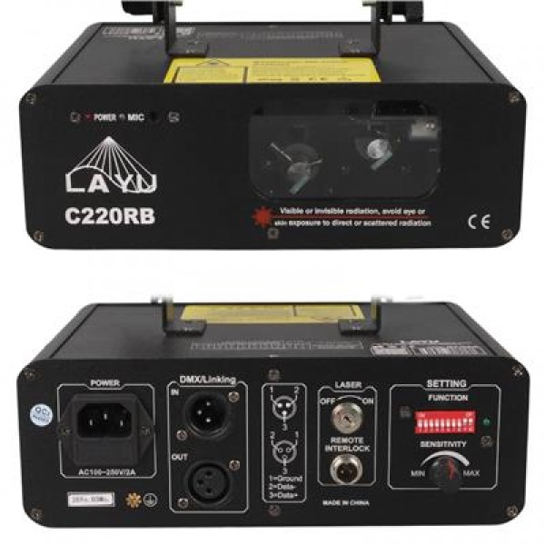 Layu C220RB Kırmızı-Mavi Çift Renk Beam Efekt Lazeri