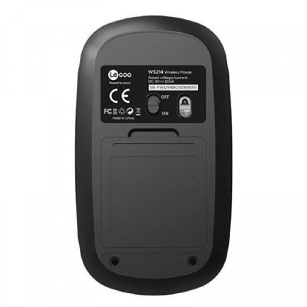 Lenovo Lecoo WS214 2.4GHz Kablosuz 1200DPI Siyah Optik Mouse