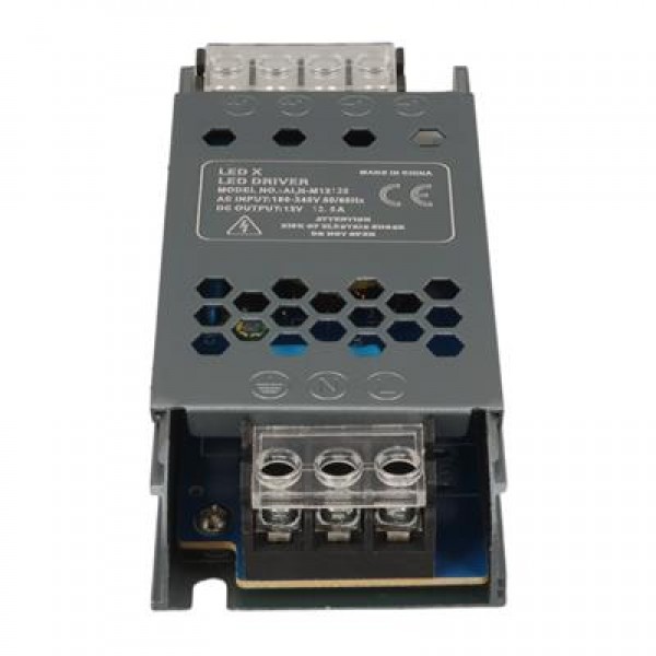 Ledx ALN-M12125 12 Volt 12.5 Amper 57x24x12mm Ultra Slim Metal Kasa Adaptör