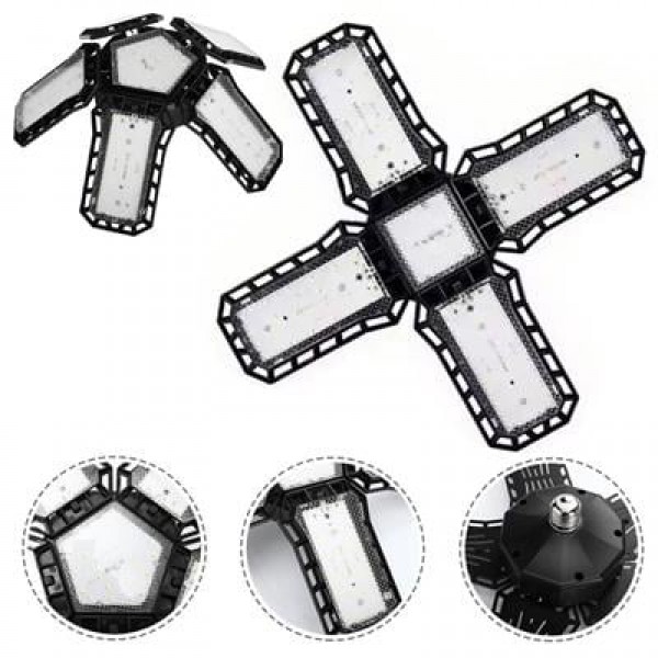 Ledx Ayarlanabilir Açılı 4 Kanatlı 108 Smd Ledli Galaxy Projektör Işığı 50W 5500 Lumen E27 32cm Çap