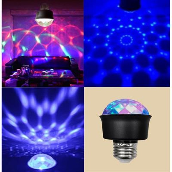 Ledx AL-KX6882 Mini 360 Derece Led 3.3 Watt E27 Duy Rgb Disko Lamba