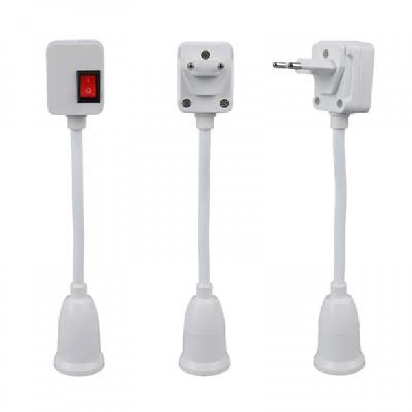 Ledx DY-105 Prizi E27 Duya Dünüştürücü Açma Kapama Anahtarlı Oynar Başlıklı Duy