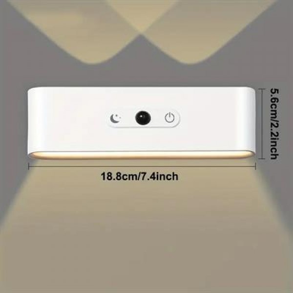 Ledx SK-BD188F Çift Yönlü Hareket Sensörlü Dekoratif Şarjlı Duvar Aplik 2 Mercekli 15 Smd Ledli 3000K-4000K-6500K