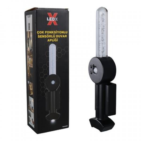 Ledx YD-24060 Mıktanıslı Rgb Renkli Usb Şarjlı 800 mAh 3 Kademeli Işıklı Sensörlü Duvar Aplik       