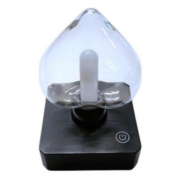 Ledx YQX-ANL95-B03 Amber Renkli Alev Efektli Dokunmatik Masa Lambası 800mAh Şarjlı (Şeffaf Kalpli)