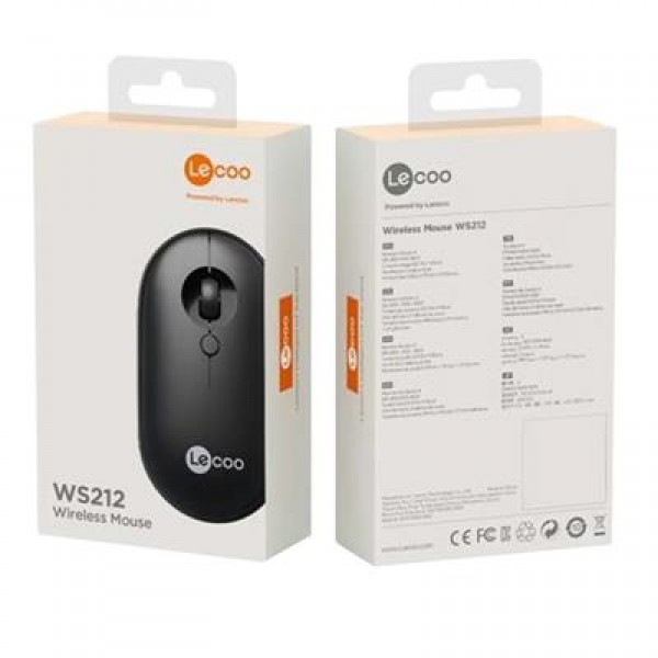 Lenovo Lecoo WS212 1600 DPI 4 Tuşlu Kablosuz Siyah Optik Mouse