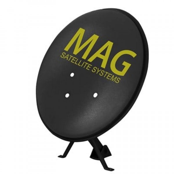 MAG 80CM 0.60mm Siyah Ofset Çanak Anten Büyük Mount Destekli (10'lu Paket)