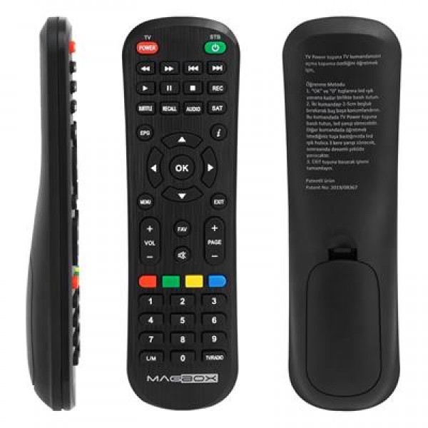 Magbox Vip - Dragon - Luna / Sunny 14850 / Akiwa HD / Hometech HT-1010 / Digiline X100 / Astracom Saturn HD / Rowell Mini HD Uyumlu Uydu Alıcı Kumandası