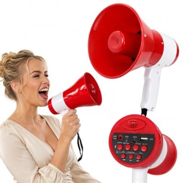 Magicvoice 619U 50 Watt Şarj Edilebilir El Megafonu Bluetooth ve Ses Kayıt Destekli Magicvoice 619U 50 Watt Şarj Edilebilir El Megafonu Bluetooth ve Ses Kayıt Destekli