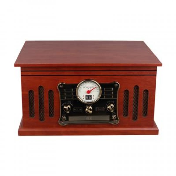 MagicVoice F39 Retro Vintage Çanta Pikap - CD - Kaset - Radyo - Bluetooth - AUX - USB Mp3 Çalar