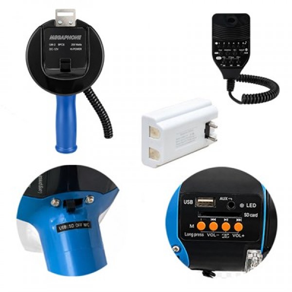 Magicvoice ML-687 BT-USB Şarj Üniteli Mikrofonlu Megafon
