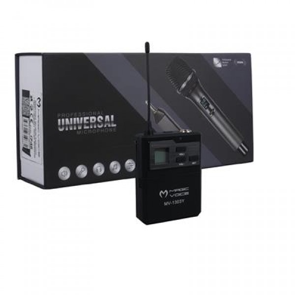 MagicVoice MV-1303Y UHF 1 Yaka + 1 Headset Kablosuz Profesyonel Telsiz Mikrofon