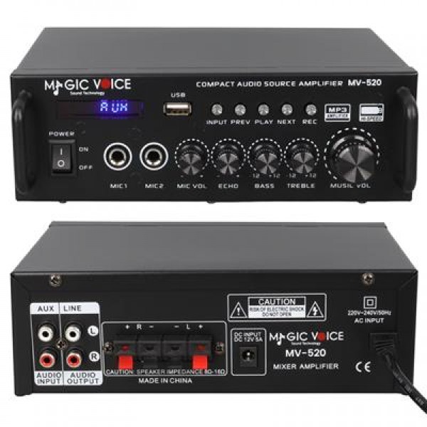 MagicVoice MV-520 Dijital Karaoke Mikser Amfi 