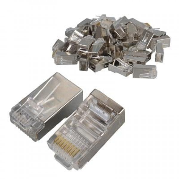 Metal RJ45 Cat5 100 Adet Metal Uç 8p/8c Metal RJ45 Cat5 100 Adet Metal Uç 8p/8c