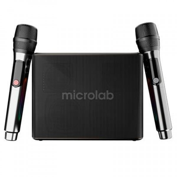 Microlab M60 Vega 100W RGB 2 Adet Kablosuz Mikrofonlu Bluetooth Karaoke Hoparlör (15.000mAh Batarya)