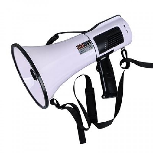 No-Tel 106U Bluetooth-Usb-Siren-Ses Kayıt Özellikli Dahili Bataryalı 100 Watt Büyük Boy Megafon