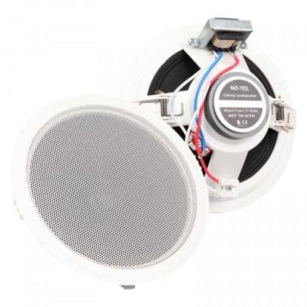 NO-TEL TH6CTW 6'' 16 CM 20 Watt Beyaz Alçıpan Trafolu Hoparlör