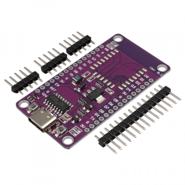 ESP8266 NodeMCU V3 Lolipop Mor Geliştirme Kartı CH340 USB-C Bağlantılı Proje Modülü