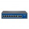 Novacom NVC-HIF0820FBL-C 8+2 Port 120W 10/100Mbps PoE Switch (250m Extend Modlu)