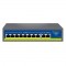 Novacom NVC-HIF0820GBL-C 8+2 Port Gigabit Uplink PoE Switch (250m Extend Modlu)