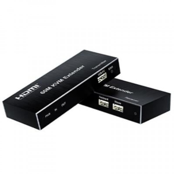 Novacom NVC-KVM60 4K 60 Metre HDMI+USB+IR To Cat6 Kvm Extender