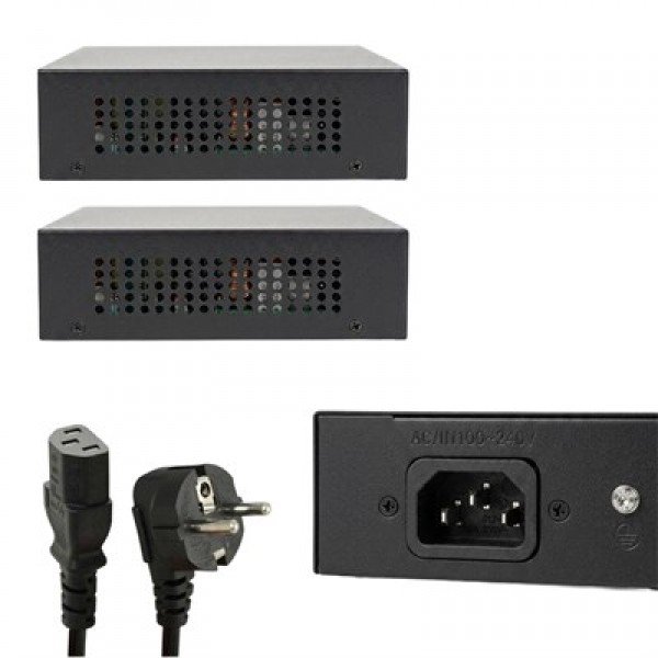 Novacom NVC-PSE0820 100/1000 Mbps 8 Port PoE + 2 Port Uplink Switch Novacom NVC-PSE0820 100/1000 Mbps 8 Port PoE + 2 Port Uplink Switch
