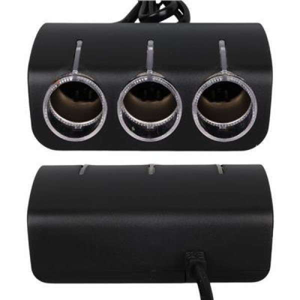 Olesson 1521 12-24V 120W 80 CM Kablolu 3'LÜ Araç Çakmak Çoklayıcı