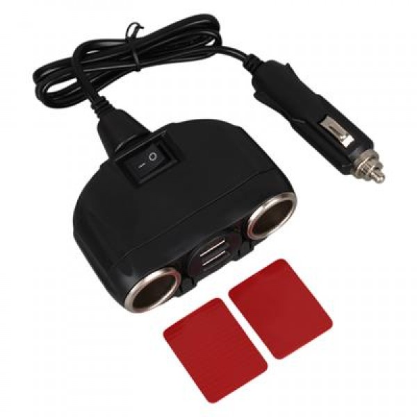 Olesson 1630 12-24V Çift USB Girişli 120W 80cm Kablolu 2'LI Araç Çakmak Çoklayıcı