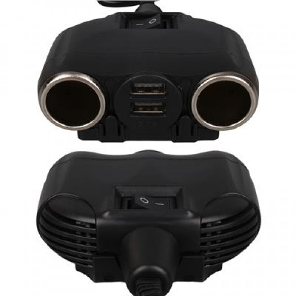 Olesson 1630 12-24V Çift USB Girişli 120W 80cm Kablolu 2'LI Araç Çakmak Çoklayıcı