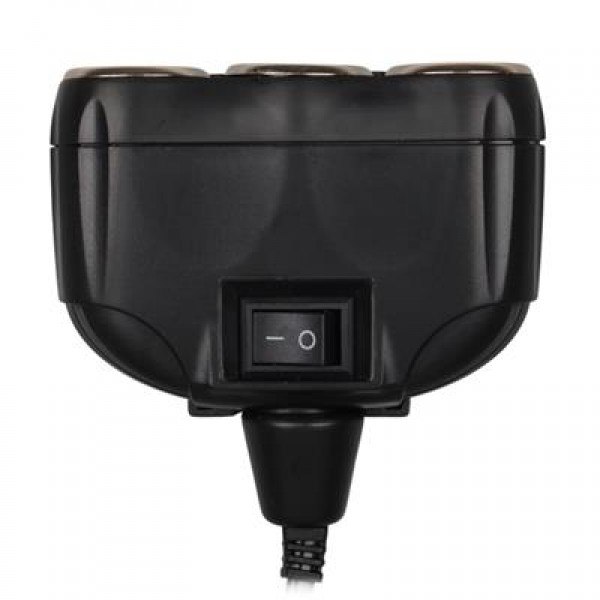 Olesson 1634 12-24V Tek USB Girişli 120W 80cm Kablolu Dijital Voltaj Ekranlı 3'lü Araç Çakmak Çoklayıcı