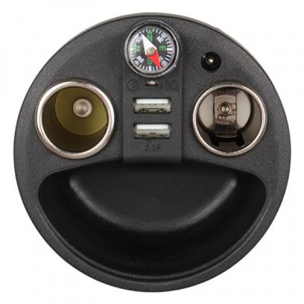 Olesson 1640 12-24V Çift USB Girişli 120W 80cm Kablolu Dijital Voltaj Ekranlı 2'li Araç Çakmak Çoklayıcı