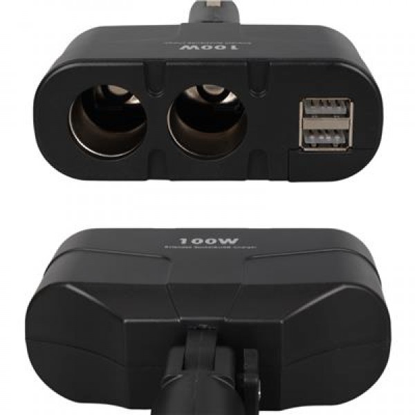 Olesson 1652 12-24V Çift USB Girişli 100W 2'li Araç Çakmak Çoklayıcı